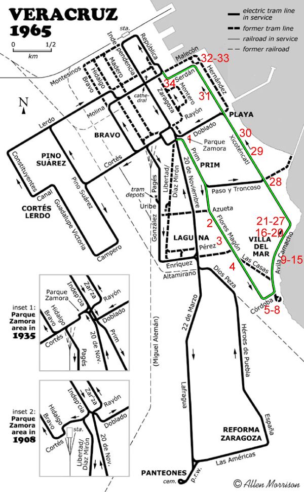 Mapa con la ubicación de las imágenes de la 3a. serie. Mapa original realizado por Allen Morrison.